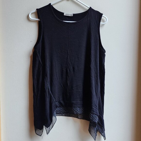 Pebble And Stone Black Angled Tank Top Size Small - Picture 6 of 15